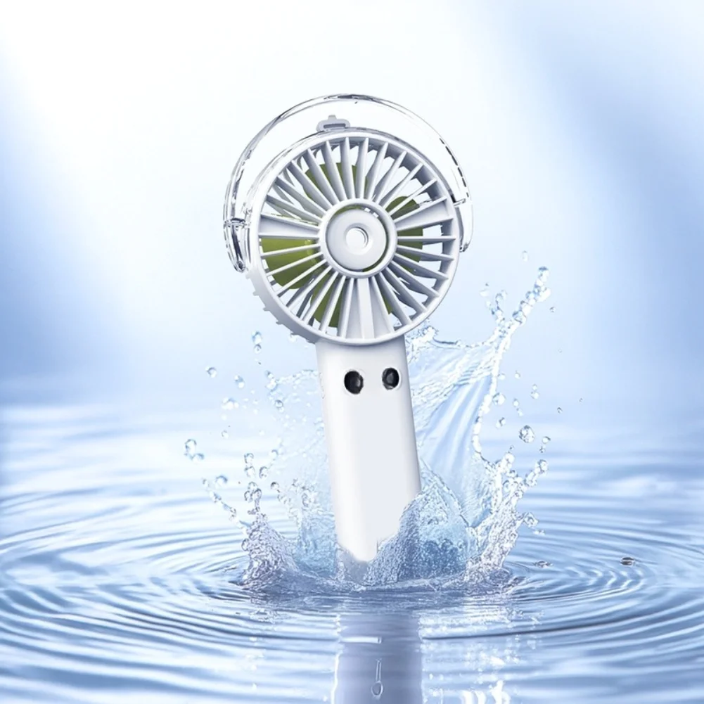 Portable Handheld Mist Fan 4000mAh Battery 4-Speed Settings USB Rechargeable Spray Cooling Humidifier For Outdoor Travel Home