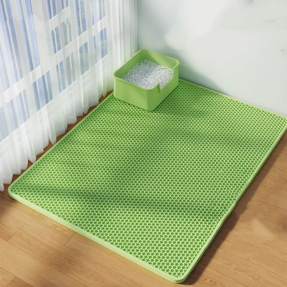 

EVA Double Layer Cat Litter Mat Anti-Splashing Waterproof Pet Litter Box Pad Washable Anti-Slip Cat Scratch Pad for Home