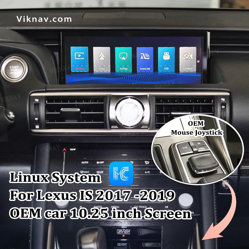 

Система Viknav Linux для Lexus IS 2017 -2019 беспроводной Apple CarPlay Android Авто поддерживает только оригинальный автомобиль экран 10,25 дюйма