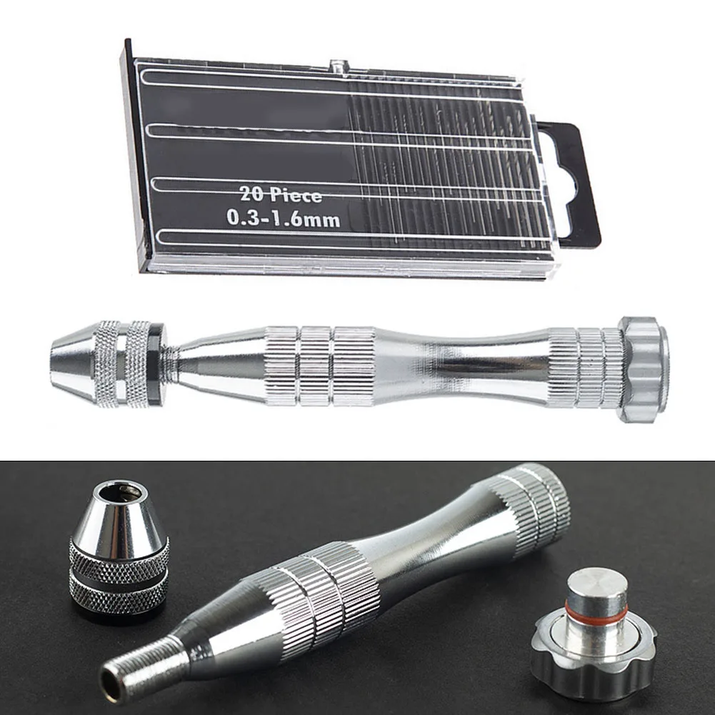 

Explore Creativity with this 21 Piece Pin Vise Hand Drill Set Perfect for Jewelry Makers and Crafters Using Various Materials
