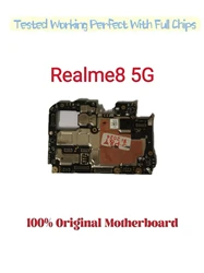 Original Main Board for Realme 8 5G, Mainboard Motherboard, Unlocked with Chips Circuits, Flex Cable Realme8 5G RMX3241