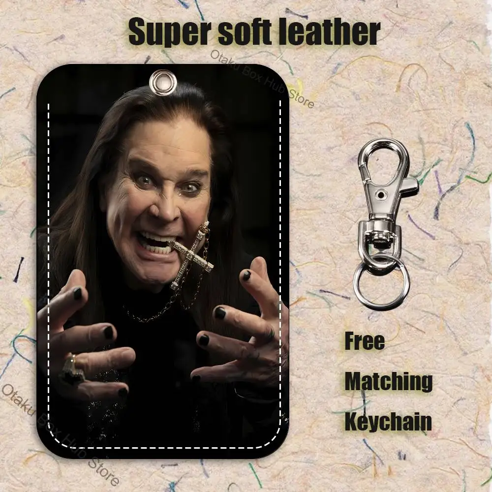 O-ozzy osbourne titular chaveiro para banco titular do cartão de trabalho de negócios cartão de estudante caso protetor cartão de ônibus