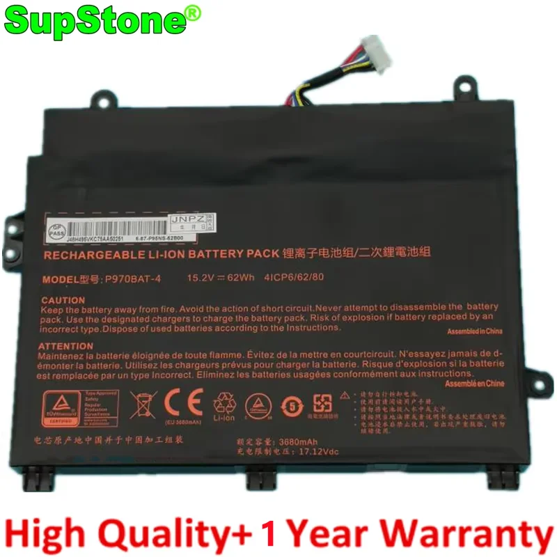 P950BAT-4 P970BAT Battery For Hasee Erazer X17801,Q5/6,T96E,T97E,T7-C2,NP8950 NP8952 NP8953 P950HP6 P957HR P955EP6 P957KP 911GT2