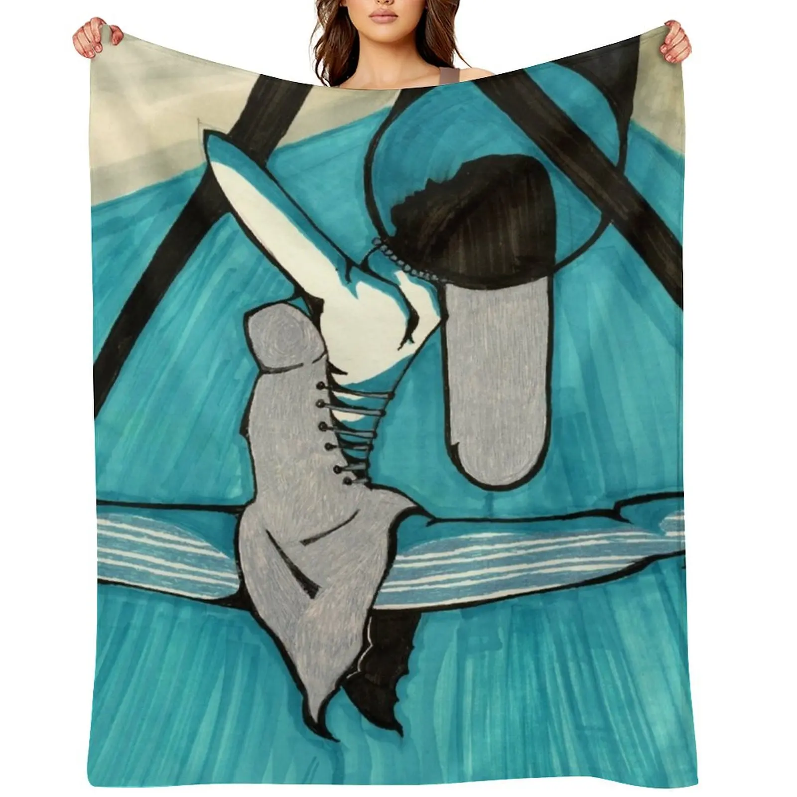 

Blue Silks Throw Blanket Loose for sofa warm winter Soft Blankets