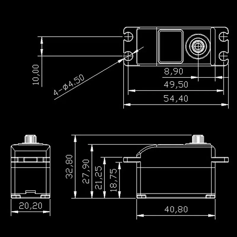 KINGMAX RGD01L 52กรัม15กิโลกรัม DC 7.4โวลต์0.10sec โลหะดิจิตอลเต็มรูปแบบกันน้ำ Servo รายละเอียดต่ำสำหรับ mobil RC ดริฟท์วิ่งแบน