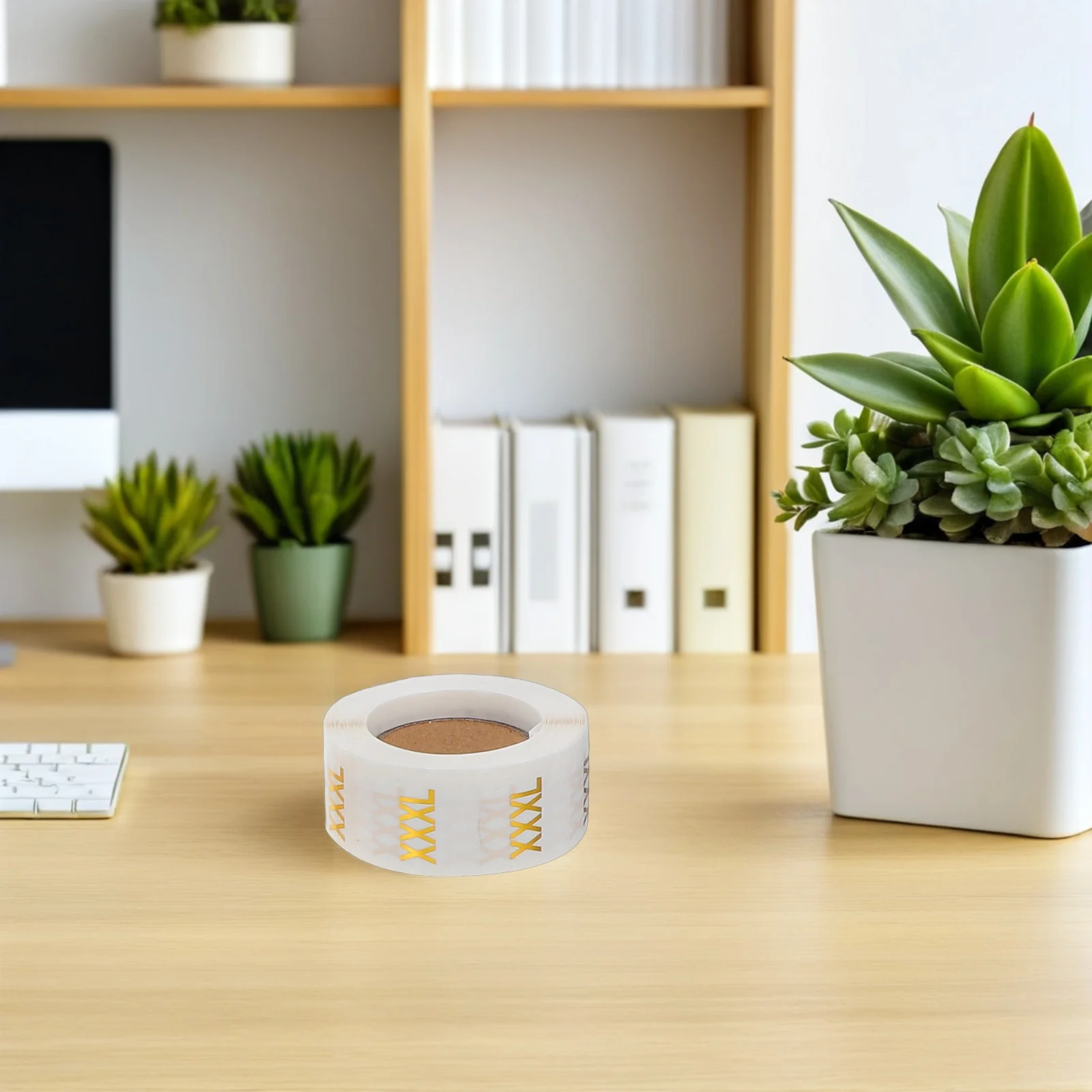 

6rolls Clothing Size Sticker Gold Hot Stamping Round Tag S-3xl Waterproof Adhesive Labels Apparel Organization Retail Inventory