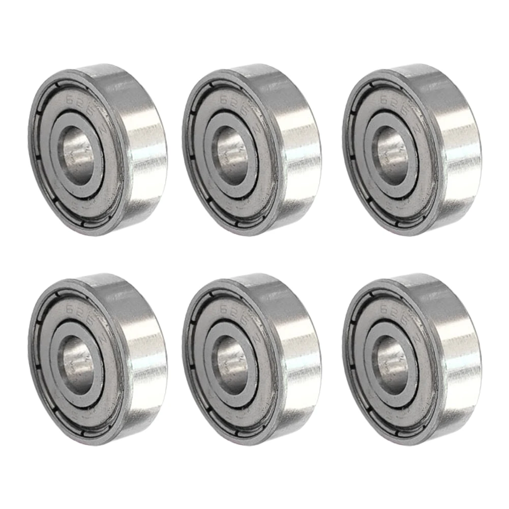 10pcs Sealed Ball Bearings 6x19x6mm 626zz Roller Skate Wheel Bearings Carbon Steel Longboard Bearing Replacement for Pulley