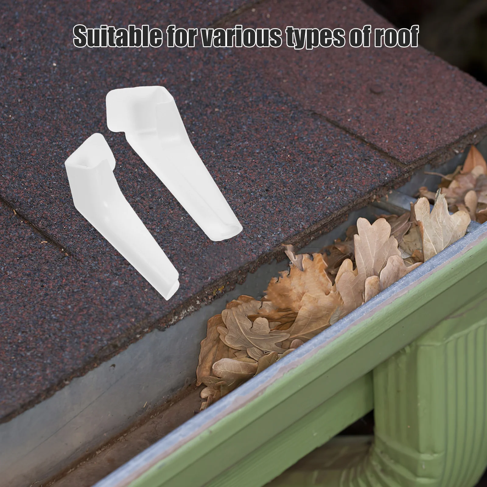 

2Pcs Rv Gutter Spout Extensions J-Shaped Rainwater Diverters High Efficiency Drainage for Flat Sloped Roofs Camper Travel