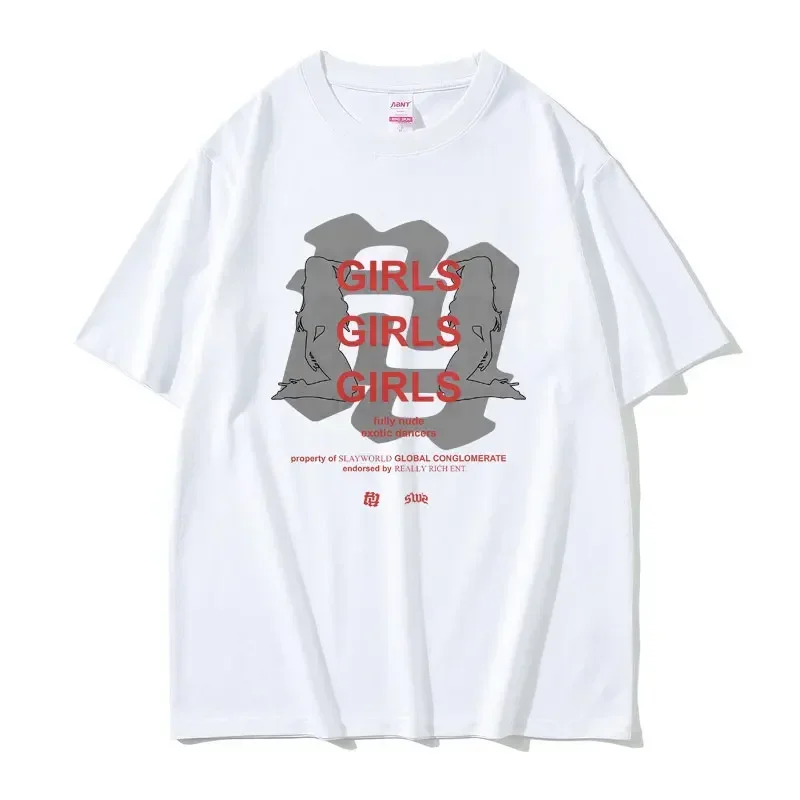 RR Kankan Girls Girls Girls Tshirt Men Women Kpop Casual Tees Woman Oversized T-shirt Short Sleeve Unisex Pure Cotton T Shirt