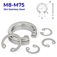 M8 M9 M10 M11 M12-M75 304 Stainless Steel C Type Internal Circlip Retaining Clip Snap Ring C Type Retaining Ring Clamp Spring
