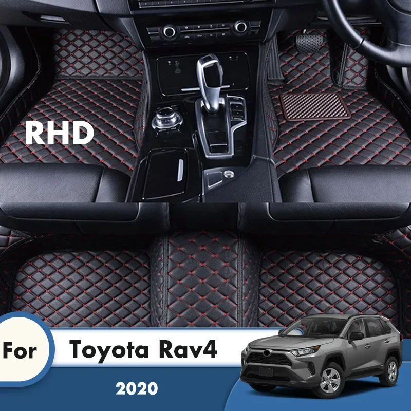 

RHD Car Floor Mats Rugs For Toyota Rav4 Rav 4 2024 2023 2022 2021 2020 Carpets Foot Pad Auto Accessories Interior Floorliner