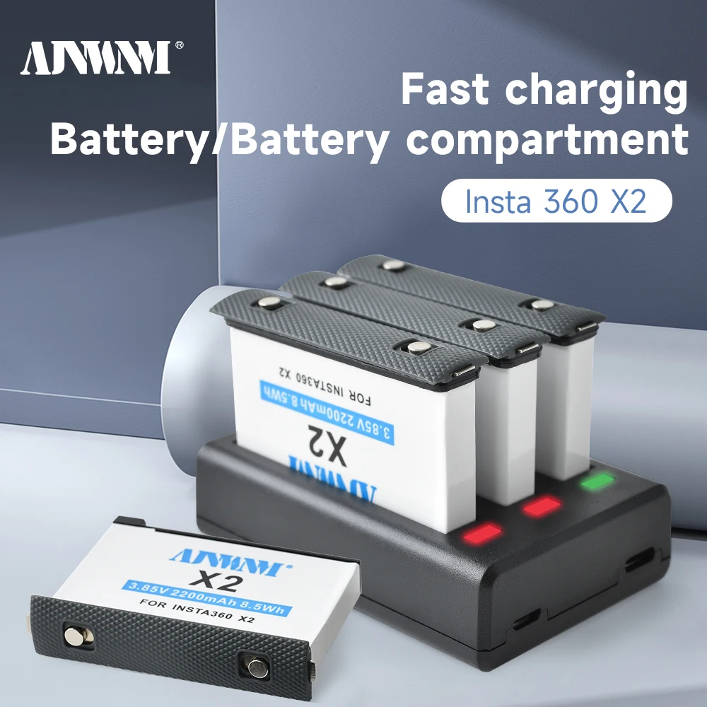 New Insta 360 Accessories ONE X2 2200mAh Lithium Battery + 3 Slot USB Charger Charge Hub For Insta360 ONE X2 Charging Kits