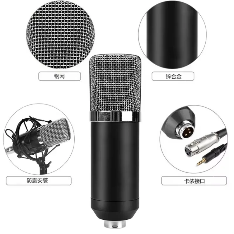 Xtuga BM700 Selling OEM Condenser Recording Microphone Live Sound Equipment With Adjustable Arm Stand for Broadcasting