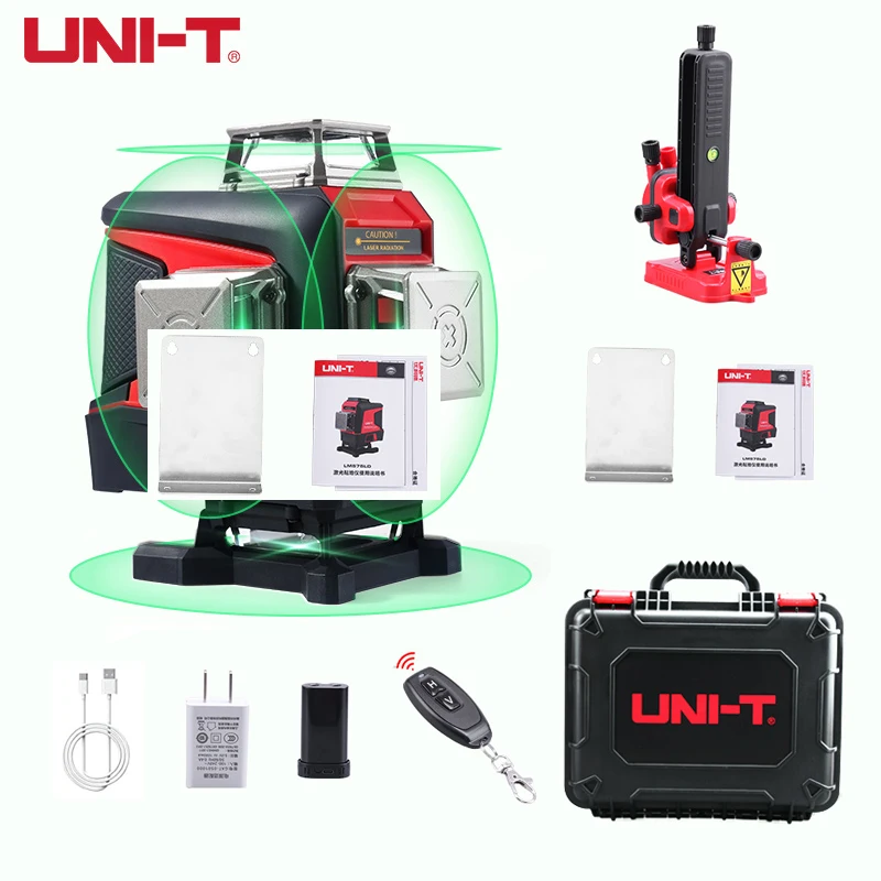 UNI-T Laser Level 16 Lines 4D Green Horizontal And Vertical Cross Lines With Auto Self-Leveling Indoors and Outdoors Laser Level