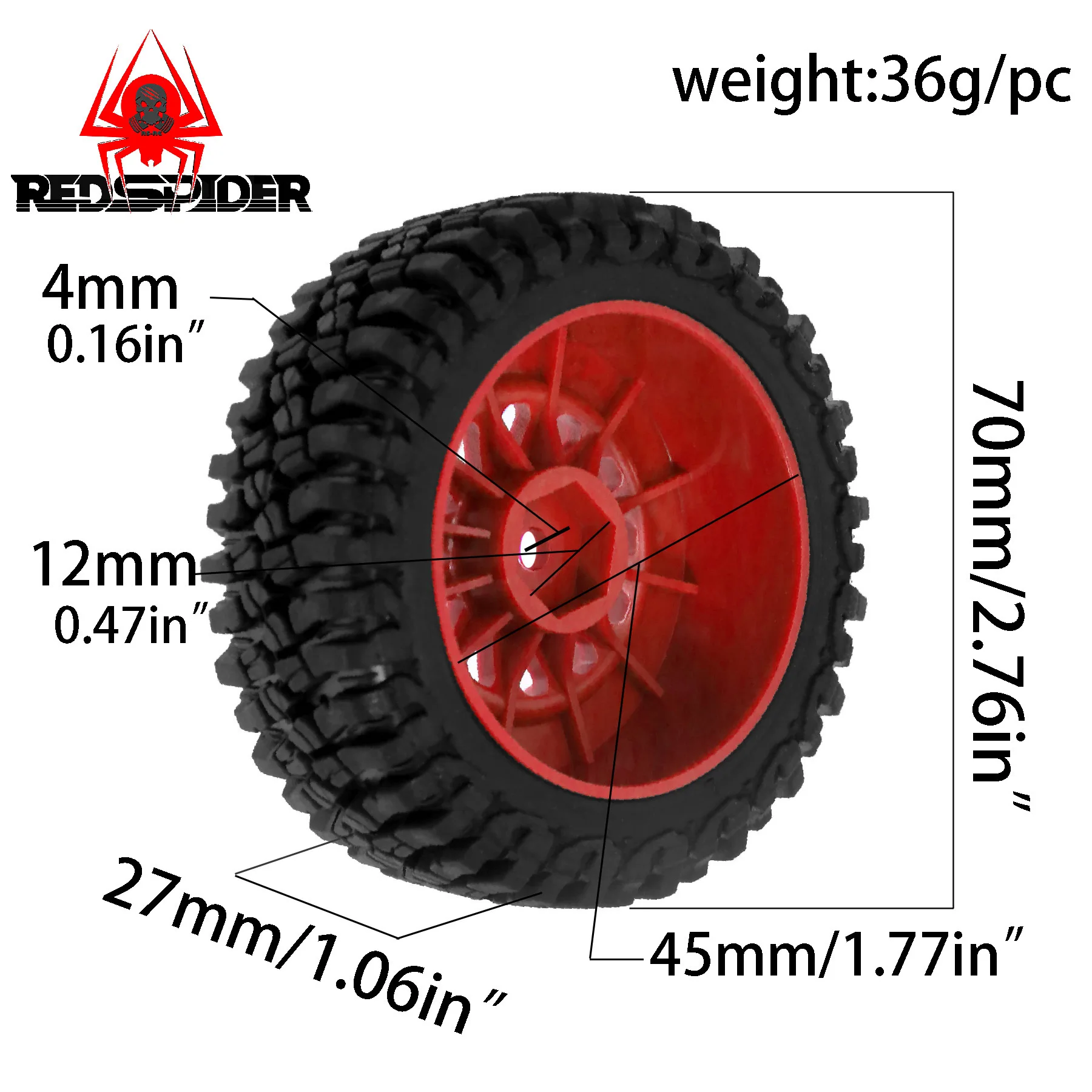 4 قطعة 1/14/16 عام ARRMA موهافي Meigaxin 14211 JJRC شاحنة قصيرة Q130 Haiboxing 3100a الإطارات #2