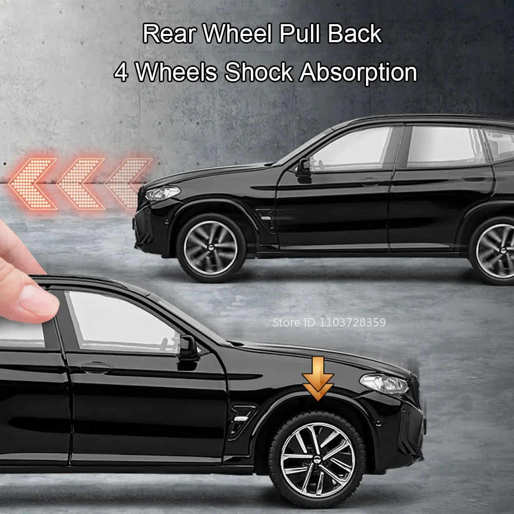 1:32 Bilancia X3M X5 Giocattolo Modello di Auto Suono Luce In Lega Pressofuso Suono Luce Tirare Indietro Giocattoli Modelli di Veicoli Regali di Festival per Il Bambino