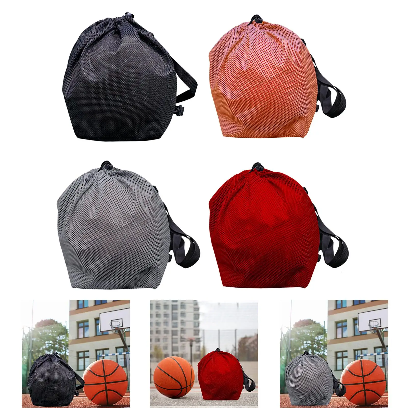 

Drawstring Basketball Bag Organizer Crossbody Bag Pouch for Rugby Ball Travel Outdoor Activities
