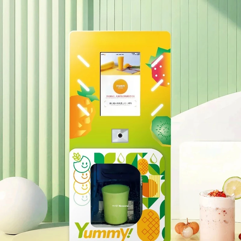 Self Service Frozen Smoothie Vending Machine Protein Yogurt Fruit Blender Table Top Commercial Mall Custom