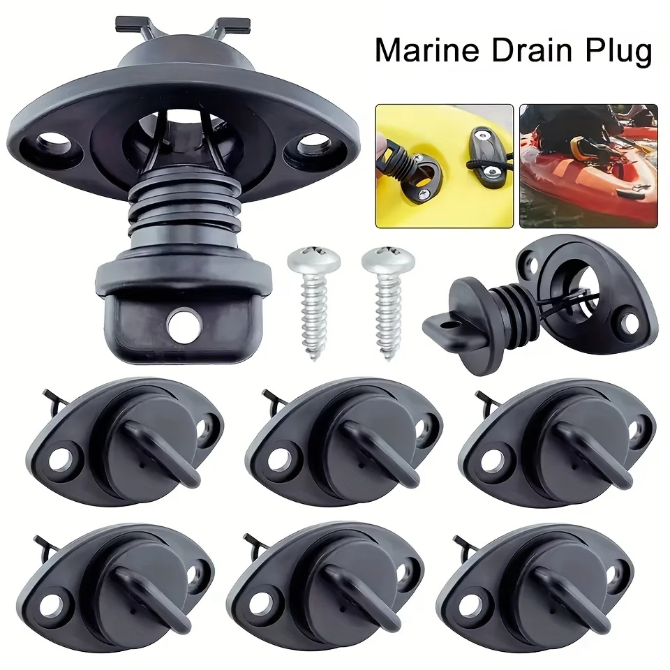 1/2/4pcs Multifunctional Boat Marine Yacht Raft Drain Hole Bung Dinghy Canoe Boat Oval Drain Plug Marine Hardware Accessories