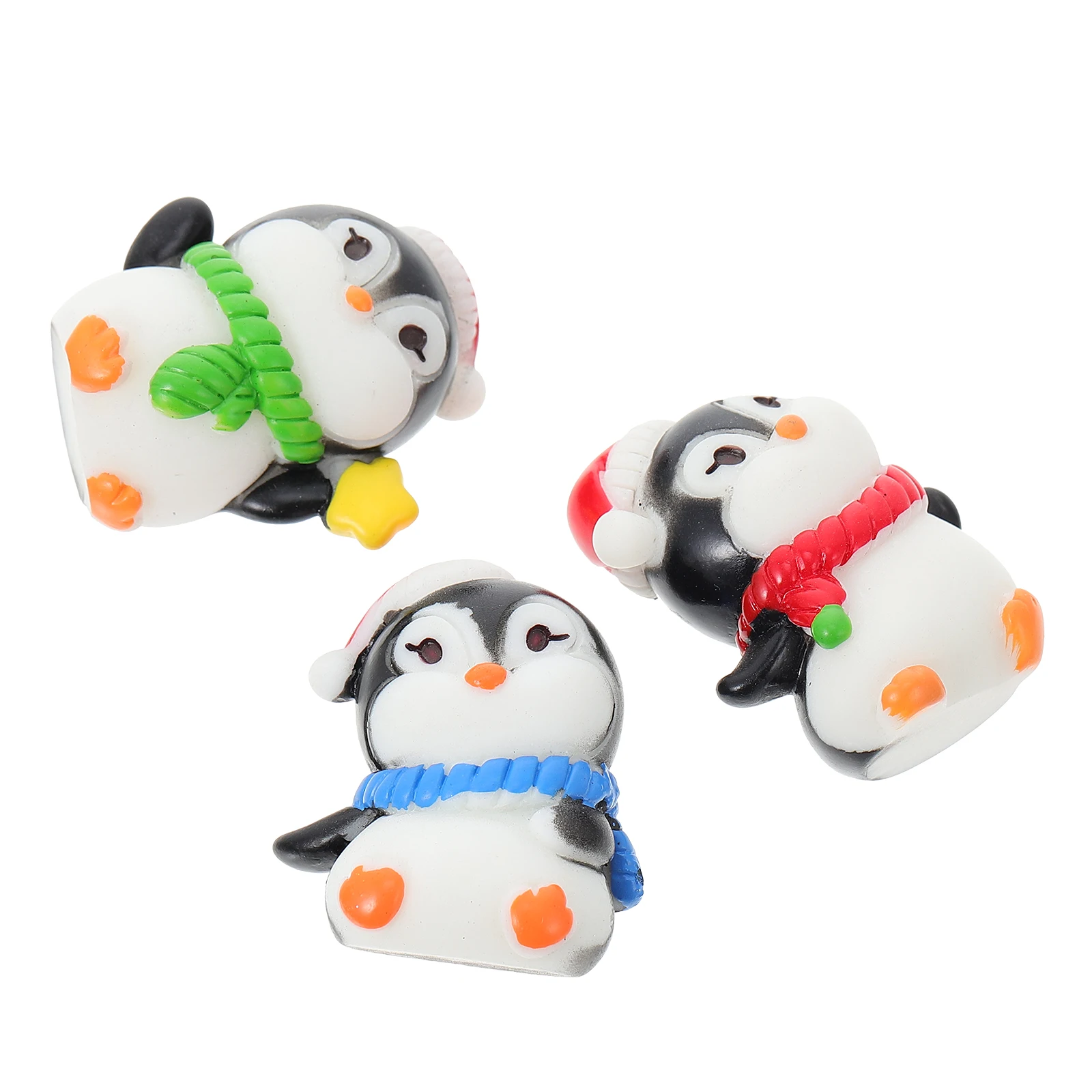 

Resin Penguin Decor Mini Figurines Tabletop Xmas Decorations Safe Lifelike Gardening Home Party Photo Prop Scene Decor