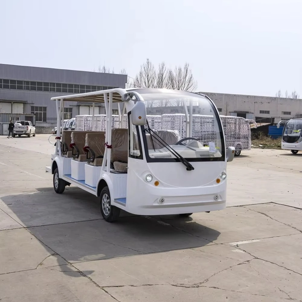 10 Seater Electric Sightseeing Car Scenic Shuttle Park Commute Direct Factory Supply 72V Customizable