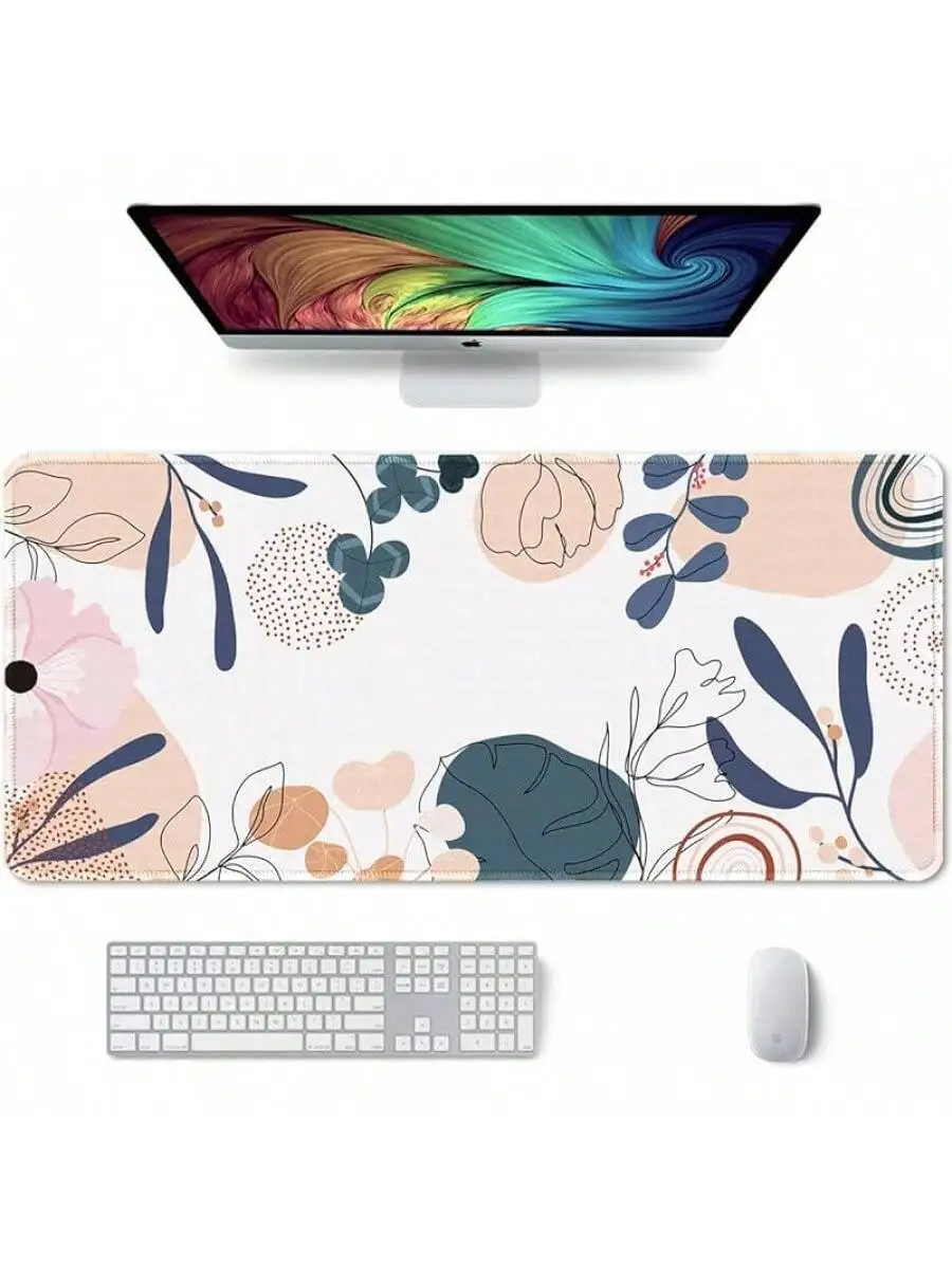

Large Floral Desk Mat XXL Non-Slip Rubber Mouse Pad For Computer Laptop Wireless Mouse