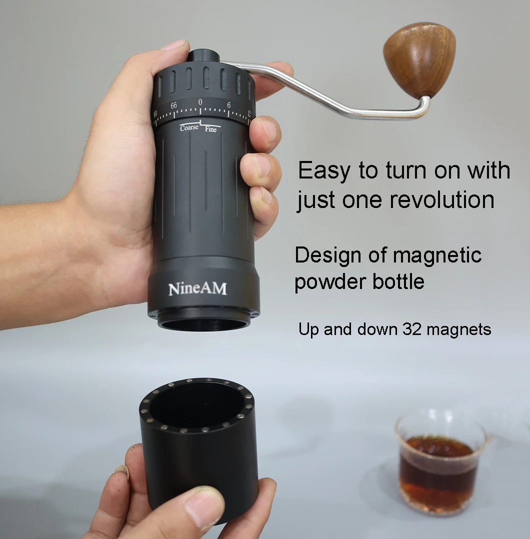 NineAM  M1 Manual Coffee Grinder High Quality Portable Upgrade 7 Star Stainless Steel Burr Suitable for Espresso Kitchen Tool