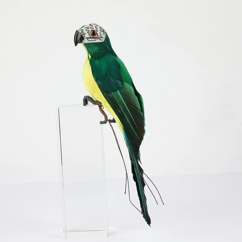 25/35 cm Handgemachte Simulation Papagei Kreative Feder Rasen Figur Ornament Tier Vogel Garten Vogel Prop Dekoration – Detail 10