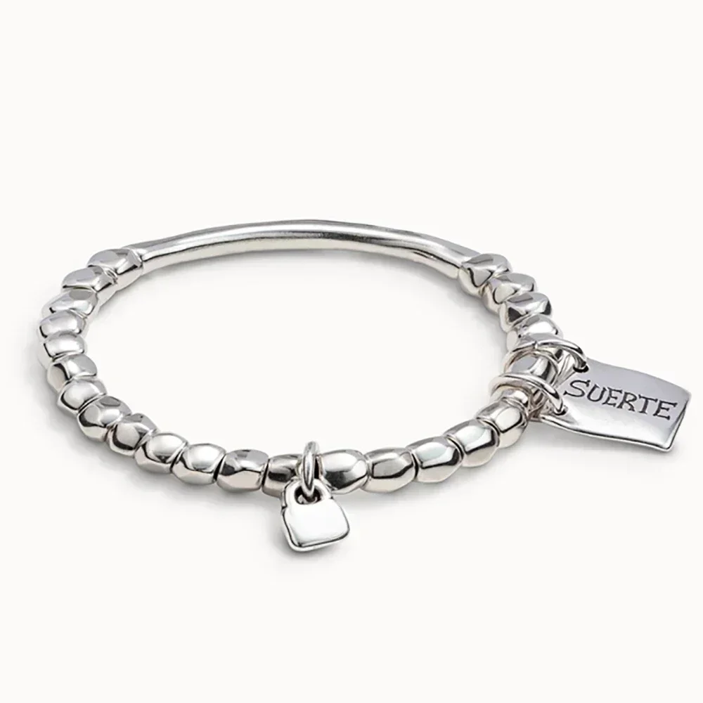 2025 Summer Hot Selling Classic Silver Blessing Brand Beaded Bracelet Women's Accessories, Giving Good Luck Gifts To Friends