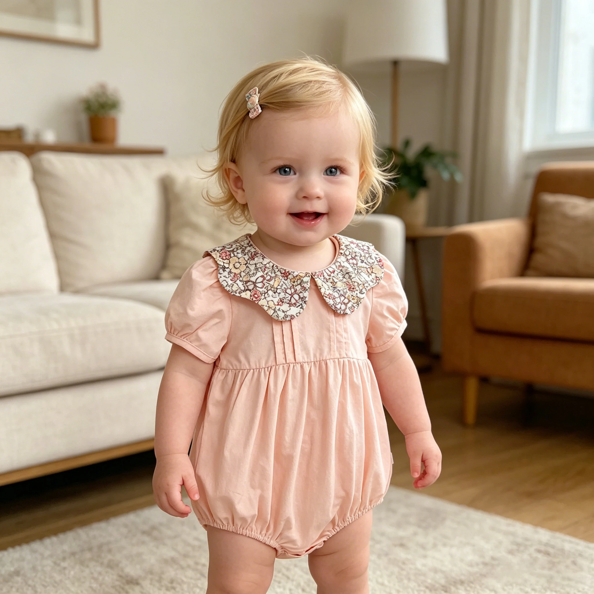 2026 Sommer Neue Babykleidung 0-24M Mädchen Baby-Strampler Süßer Bestickter Einteiler Kurzarm-Stil mit Besticktem Kragen