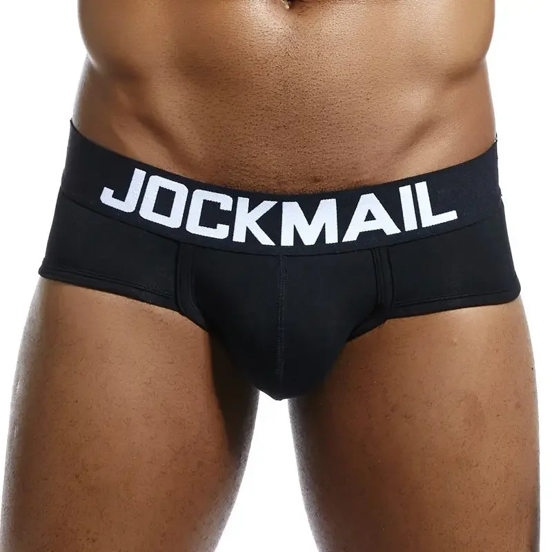 JOCKMAIL Summer Fitness men underwear sexy man bikini low waist Gay men underwear white Breathable cotton seksi iç çamaşırları