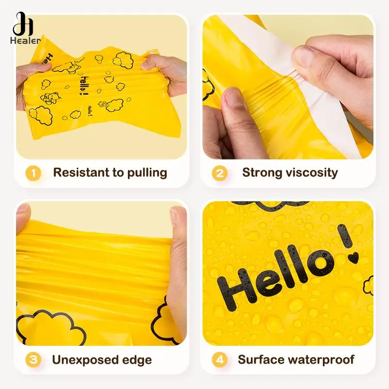 10Pcs Bear Courier Bag Envelope Packaging Bags Pink Waterproof Self Adhesive Seal Pouch Shipping Mailing Bag Transport Bag
