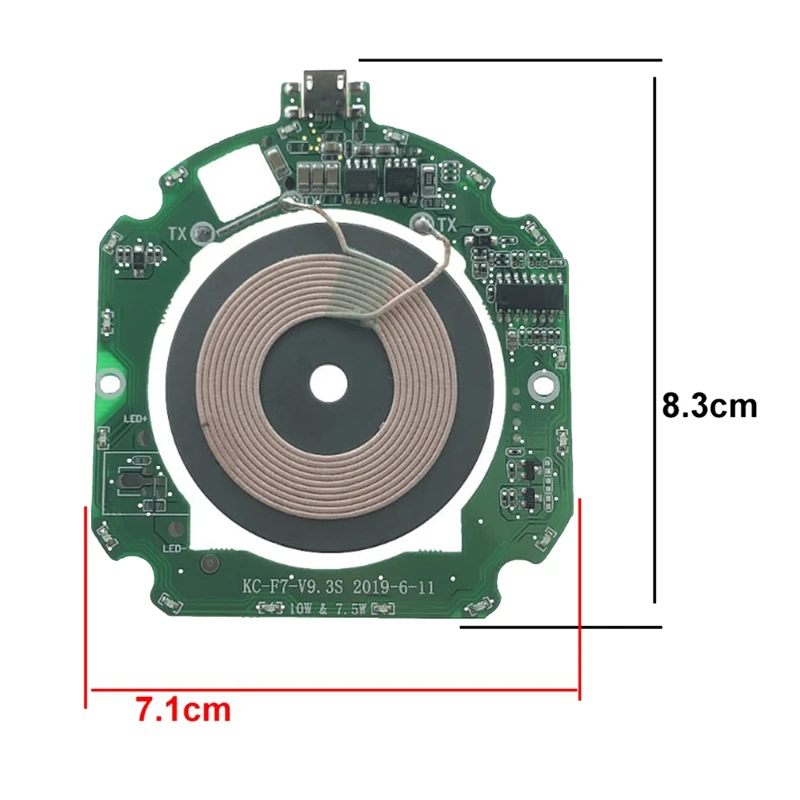 Módulo de carga inalámbrica, placa de circuito transmisor + carga inalámbrica, placa de circuito DIY