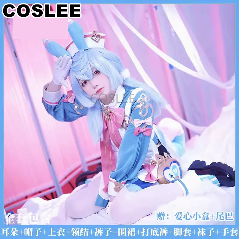 COSLEE Genshin Impact Sigewinne Cosplay Costume Game Suit Lovely Dress Uniform Halloween Carnival Party Outfit For Women S-XL