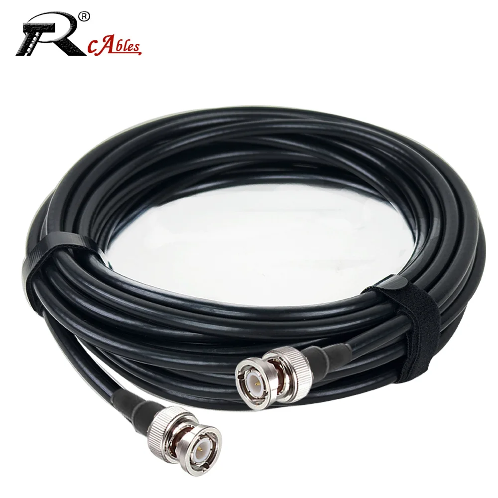 BNC Male to Male Coaxial Cable 50ohm RG8X Coax Cable Ultra Low Loss BNC to UHF Jumper Cable for Antenna RF Radio Modem Analyzer