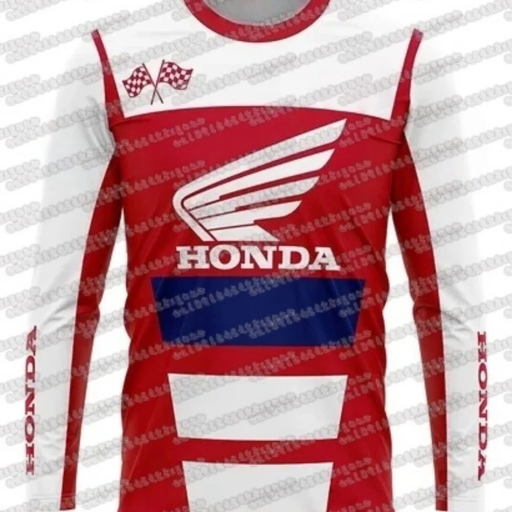 

Honda Motocross Racing Jersey2025 Autumn Long Sleeve Breathable T-Shirt for Mountain Bike Downhill Sport Outdoor Riding Clothing