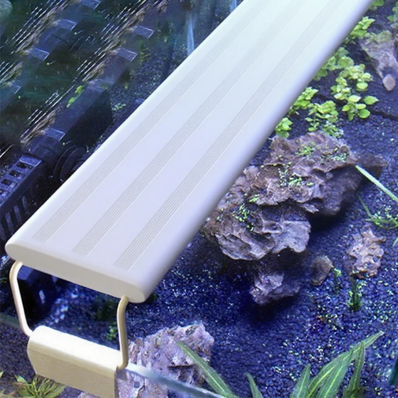 Aquarium LED Light Super Slim Fish Tank Aquatic Plant Grow Lighting Waterproof Bright Clip Lamp Blue LED 18-72cm for Plants 220v