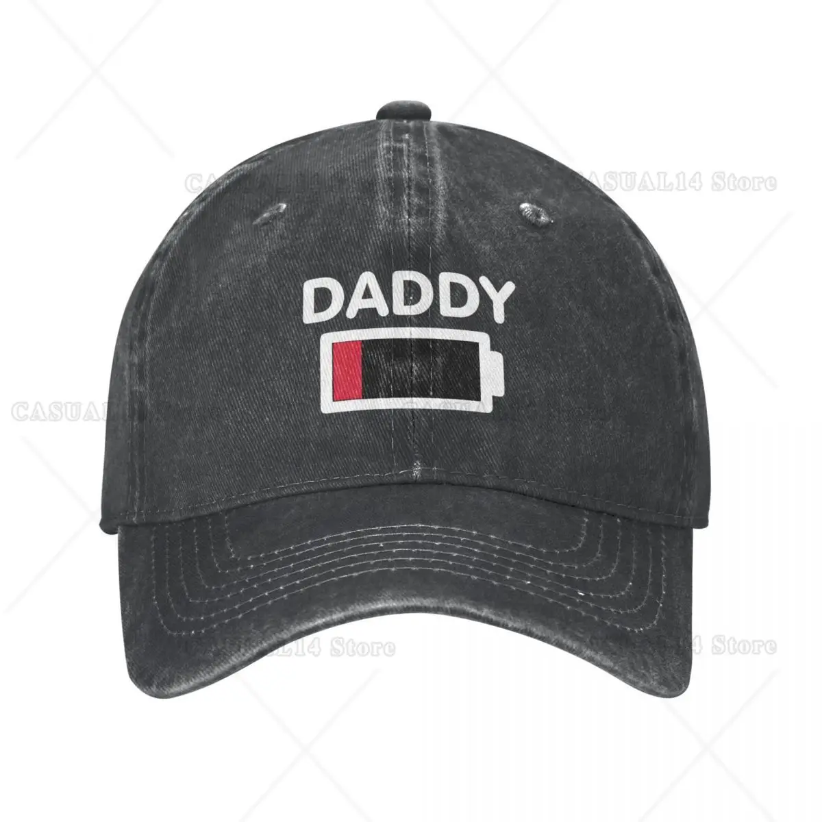 

Daddy Washed Baseball Cap Low Battery Trendy Trucker Hat Spring Couple University Casual Snapback Cap