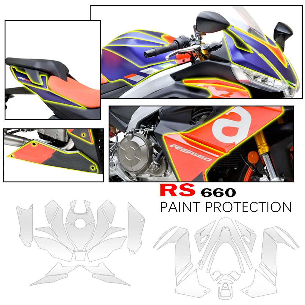 Motorcycle Paint Protection For Aprilia RS660 RS 660 Anti -scratch Film TPU Paint Total Protection Kits Body Protection Stickers