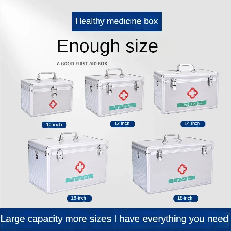 

Aluminum Alloy Family Emergency First-aid Medical Kit Portable First-aid Kit Medicine Storage Kit