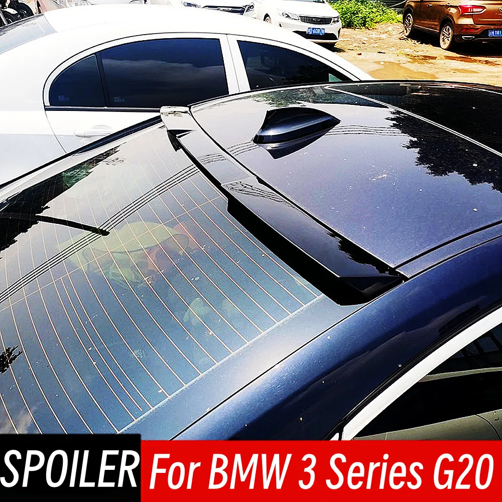 Rear Window Roof Spoiler Wings Bodykit For BMW 3 Series G20 320i 325i 330i 2019 20 21 22 Car ABS Black Carbon Tuning Accessories