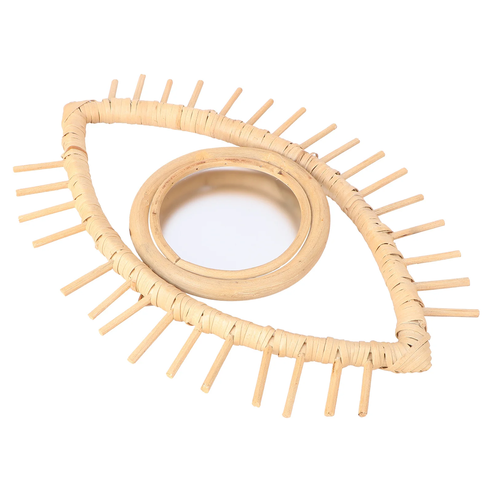 

1Pcs Wall Mirror Nordic Style Woven Design Decorative Creative Mirror Indoor Unique Home Wall Decor Home Decor