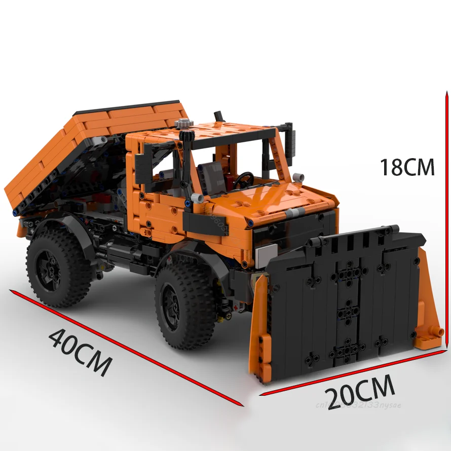 NIEUWE MOC Technische Unimog U1400 Sneeuwploeg Auto Model 1266 STKS Truck Bricks Speelgoed MOD 42126 F-150 DIY Speelgoed Monteren Kerstcadeaus