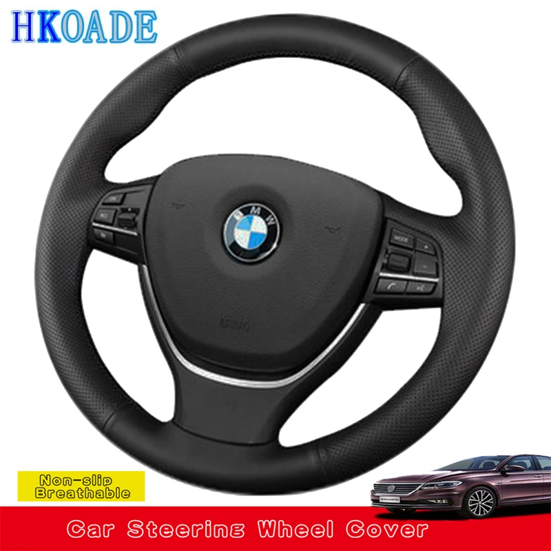 Customized Microfiber Leather Car Steering Wheel Cover For BMW F10 2014 520i 528i 730Li 740Li 750Li Auto Interior Accessories