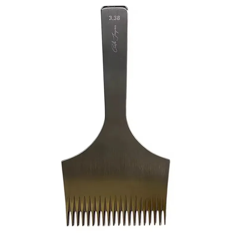 Craft Jayme Leather Punching Claw, 440C Steel 9Cr18MoV 15/20 Teeth 2.7‑4.0mm Spacing 125mm DIY Leather Pricking Iron Tool