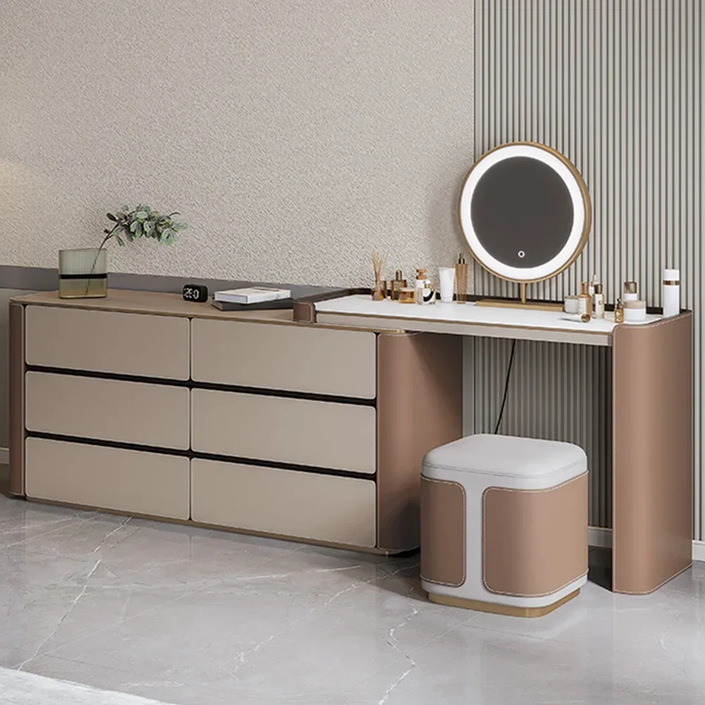 

'High-end Small Minimalist Bedroom Dressing Table Modern Multi-functional Storage Cabinet Integrated Dressing Table