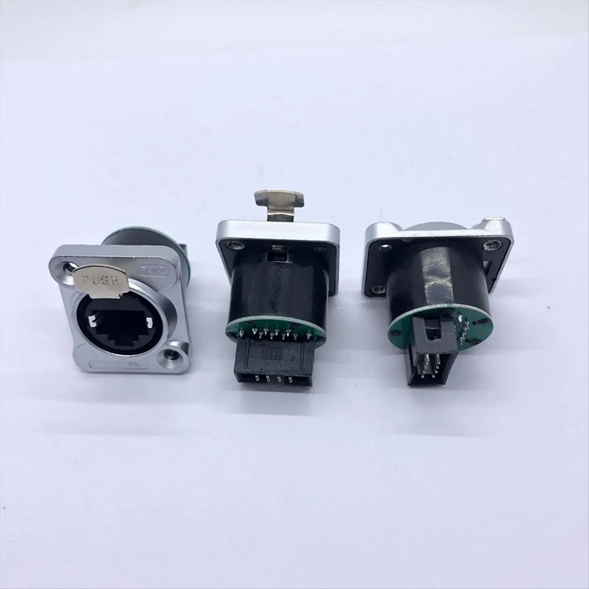 Y69A 10PCS Ethernet Rj45 Chassis Socket NE8FDP Ethernet Pass Through Connector IP65 Waterproof C
