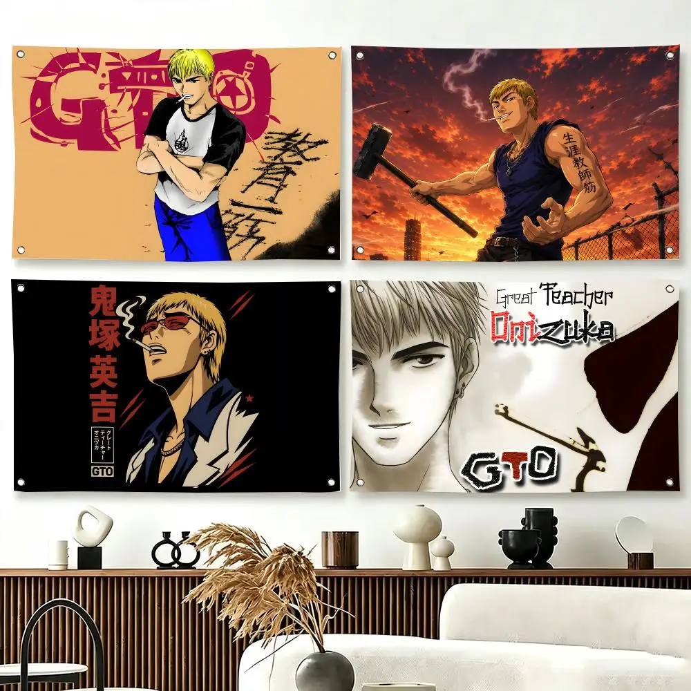 Japanese Anime GTO Great Teacher Onizuka Flags  For Living Room Home Dorm Decor Wall Outdoor Camping Party Banner Gifts