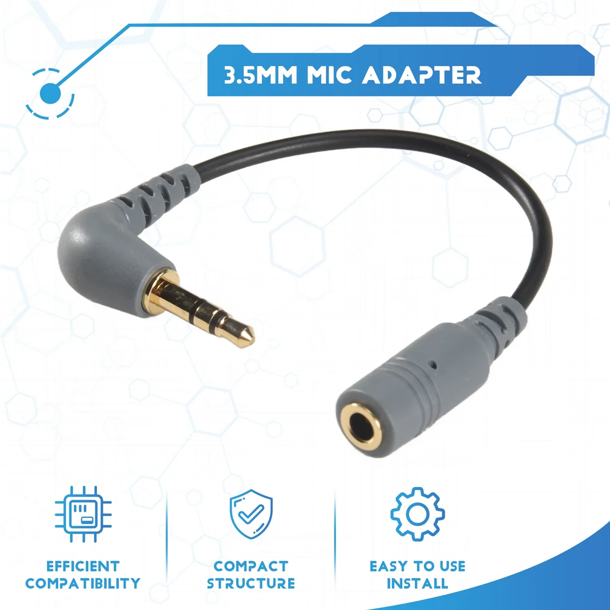 AABFK Replacement SC3 Microphone Cable for Rode 3.5Mm TRRS Male To Female TRS Adapter Microphone Accessories, SC3 Black