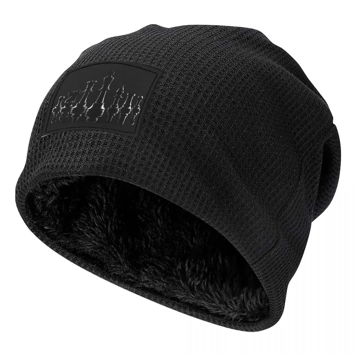 Black King Chess The-chessboard 9 Men Women Beanies Caps Fleece-Lined Bonnet Hat Warm Fashion Autumn Winter Outdoor Skullies Hat